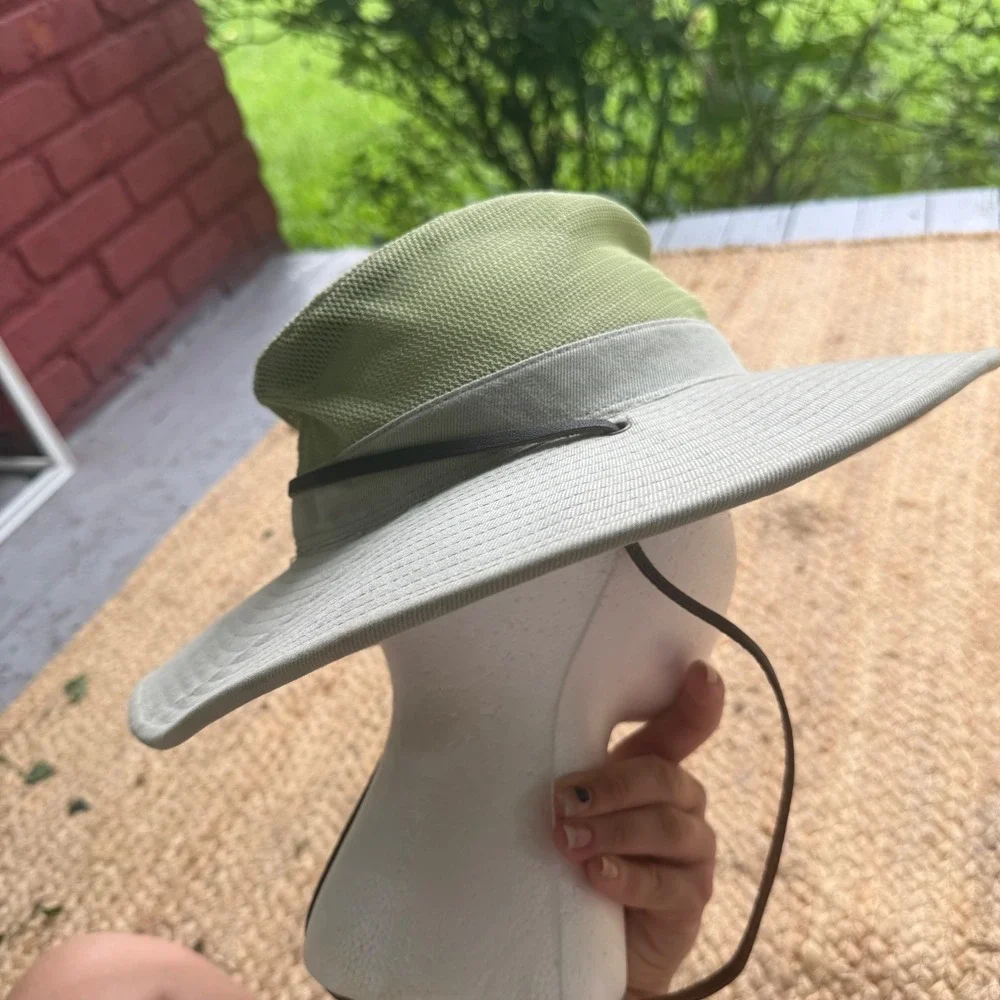 Rainforest Cafe Souvenir Safari Sun Hat Mesh Crown Cotton Sage Green Small